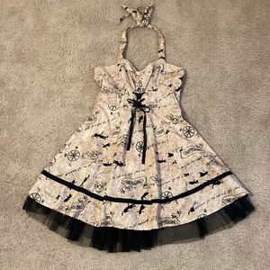 Hot Topic Disney Neverland map Dress XLarge